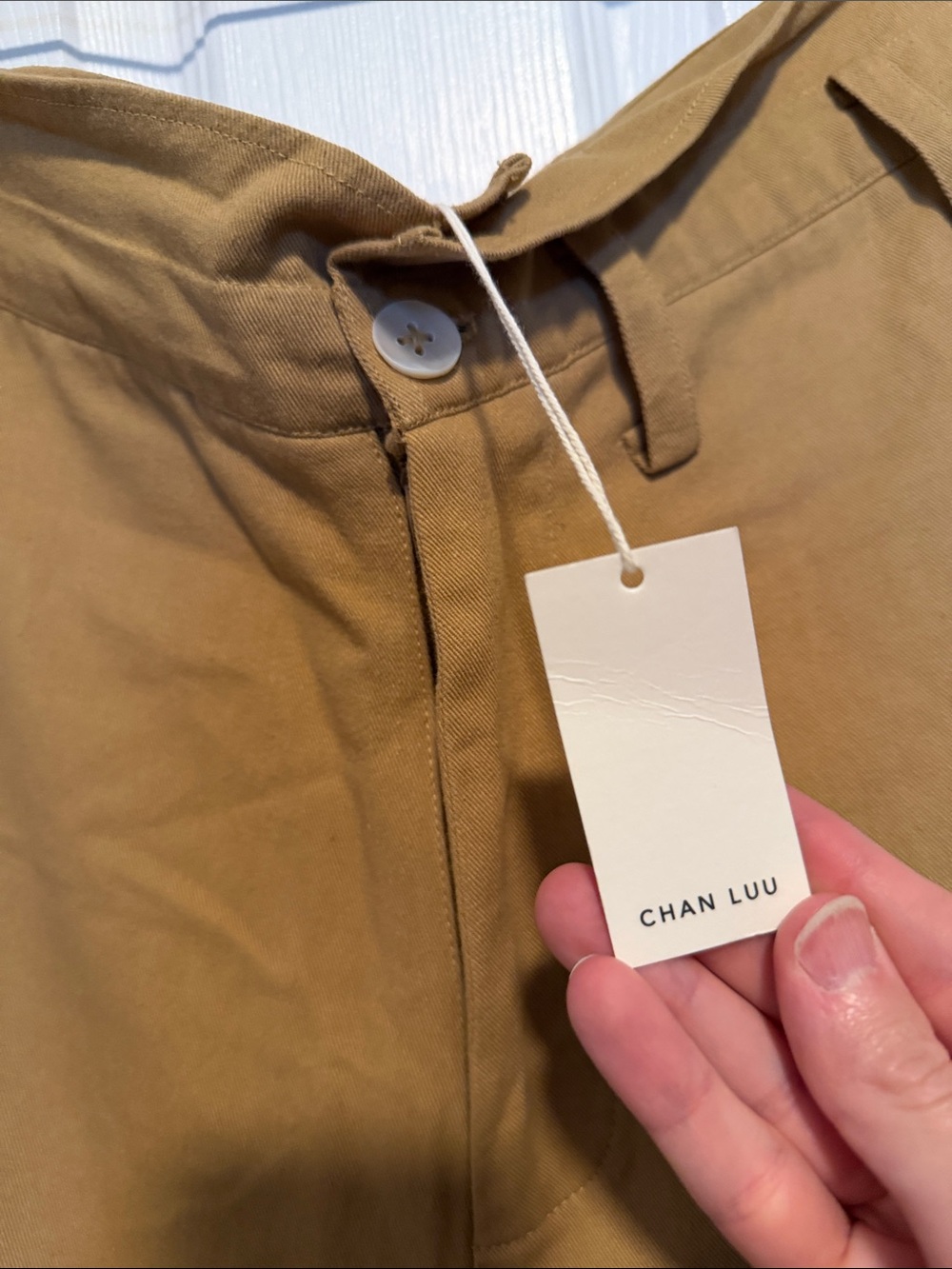 NWT Chan Luu Cotton Barrel Pant Khakhi Size 2 / Medium - Picture 6 of 10